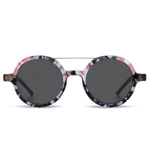 KOMONO sunglasses NEW Floral Vivien round black pink